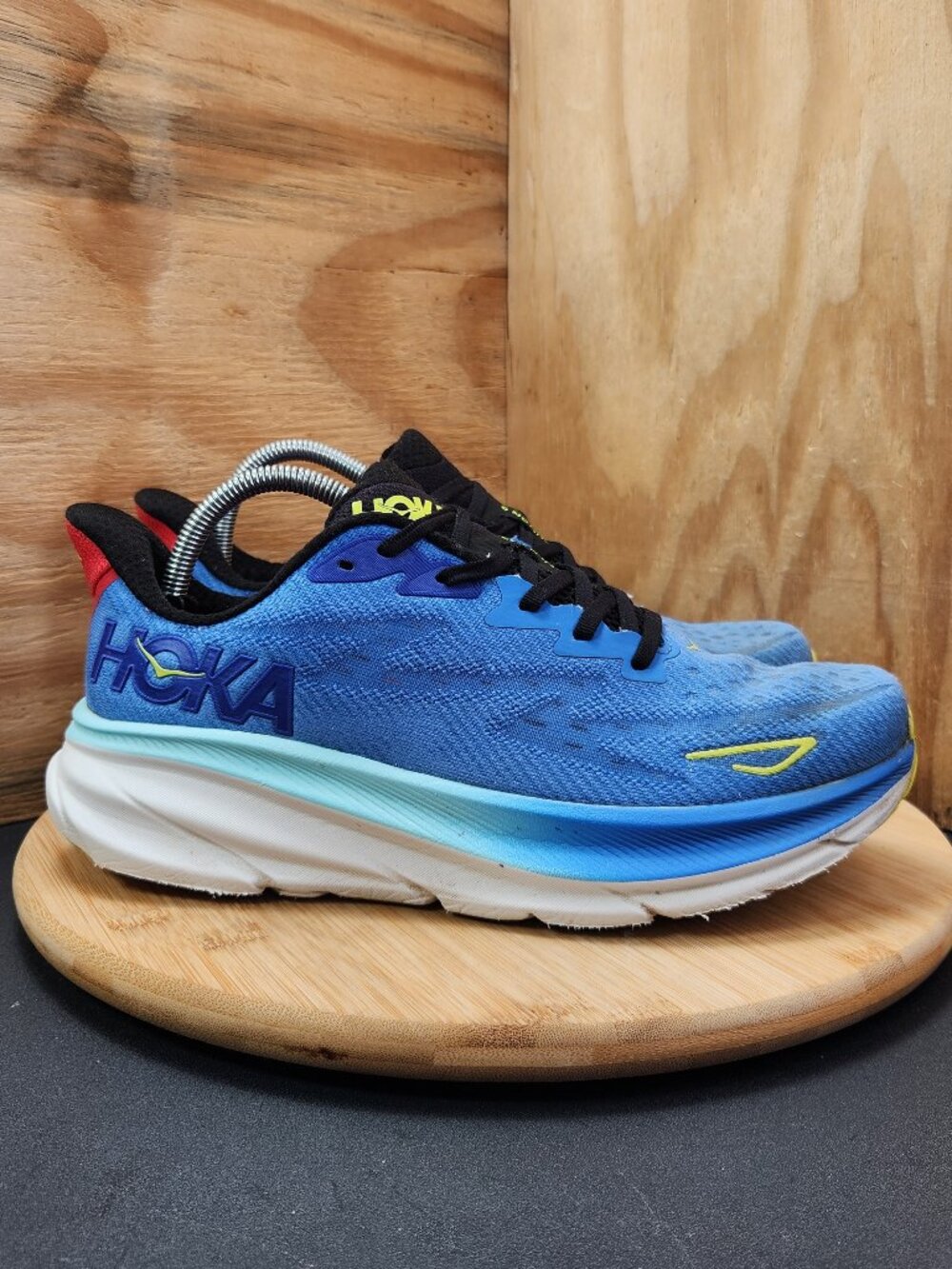Hoka Clifton 9 Mens Blue Running Shoes Sneakers Size 9